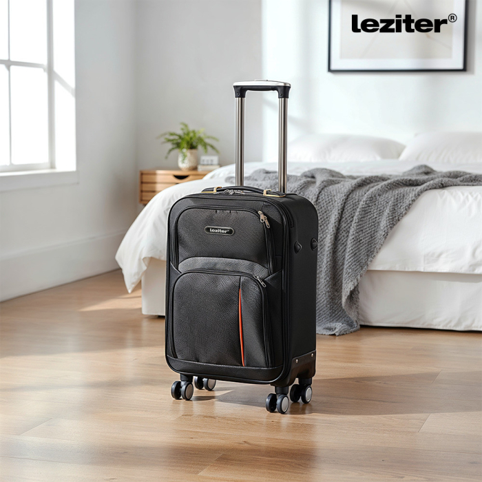 Leziter TraveLux bagaj de mână ușor cu roată moale detașabilă 40x30x20 cm negru [2]