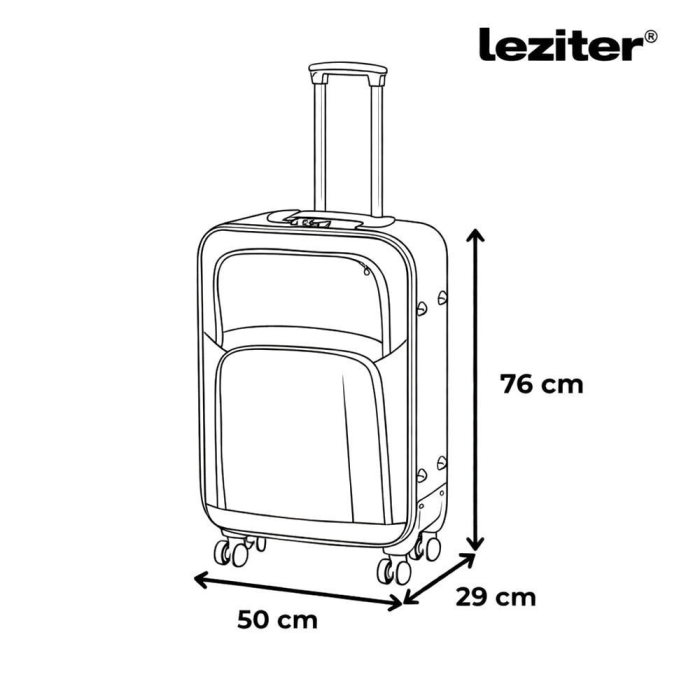 Leziter TraveLux Light III set valiză cu role negru [3]