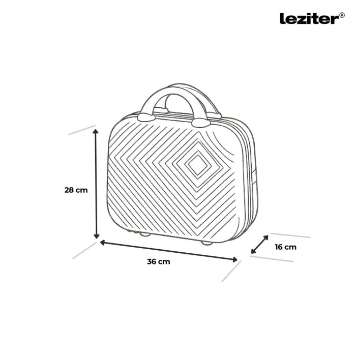 Leziter TraveLux Pro valiză portabilă cu capac dur 28x36x16 cm albastru lagună [3]