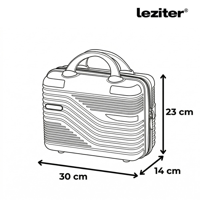 Leziter TraveLux Urban travel duffel cu capac dur 23x30x14 cm roz somon [3]