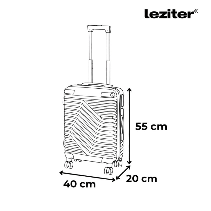 Leziter TraveLux Urban valiză de cabină cu hard top și roți detașabile 50x40x20 cm negru [3]
