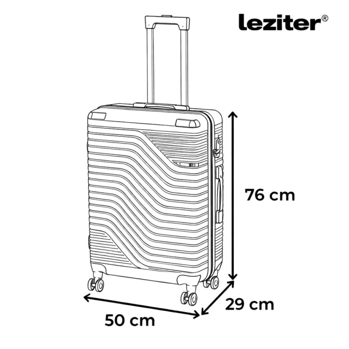 Leziter TraveLux Urban valiză mare cu capac dur 76x50x29 cm roz somon [3]