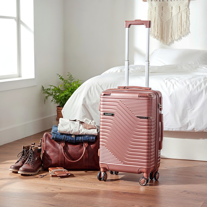Leziter TraveLux Urban XXI set valiză rulantă aur roz [2]