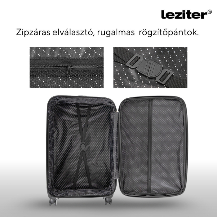 Leziter TraveLux valiză de cabină ușoară cu roată moale detașabilă 55x40x20 cm negru [9]