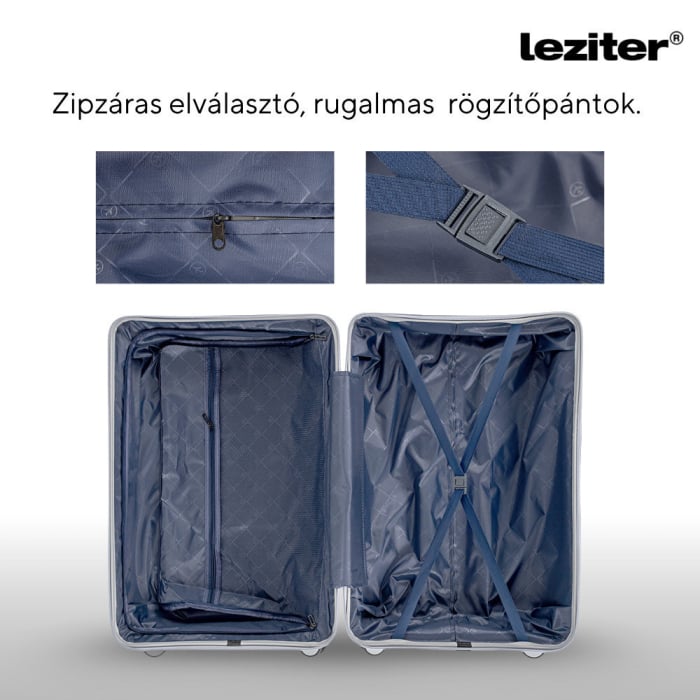 Leziter TraveLux Voyager valiză mare cu capac dur 76x50x29 cm gri [7]