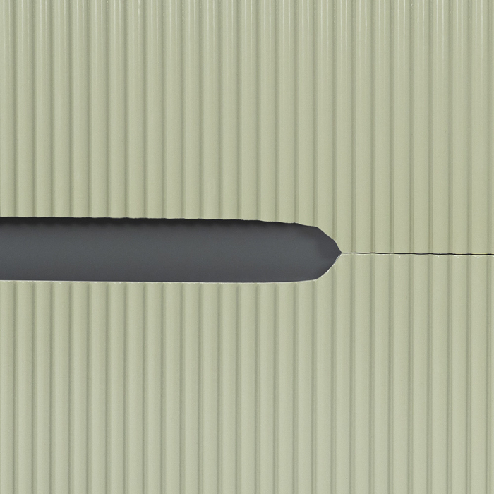 Leziter Trent Mobilier de baie 60 cm lavoar ceramic (2 sertare) cu oglindă 60x80 cm gri antracit-verde-oliv [4]