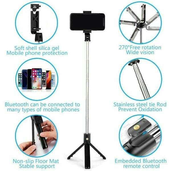 Leziter Tripodly selfie stick cu trepied [2]