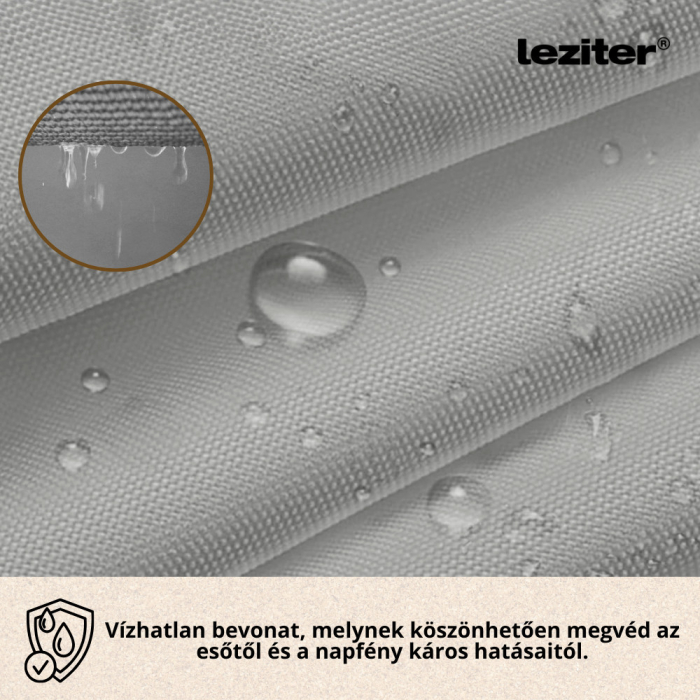 Leziter Umbrelă de balcon, ecran de intimitate 5 m gri [4]