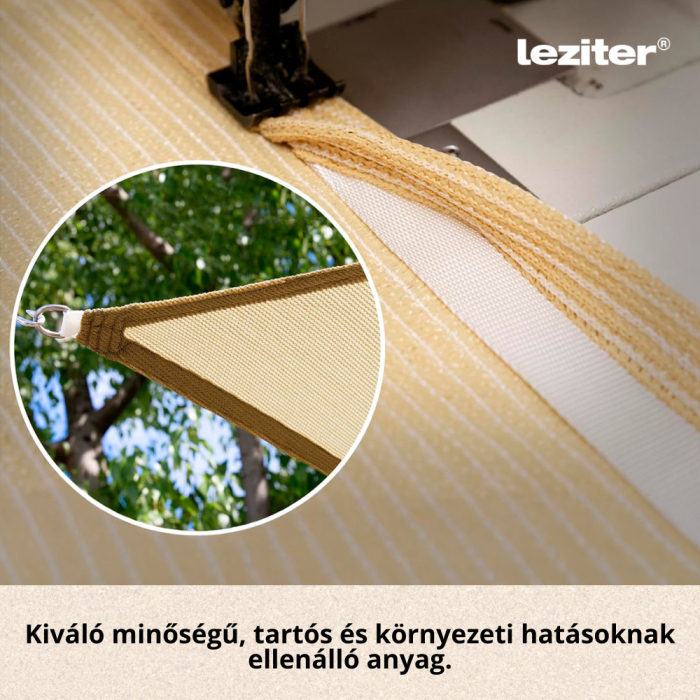 Leziter Umbrelă de balcon, ecran de intimitate 7 m bej [5]