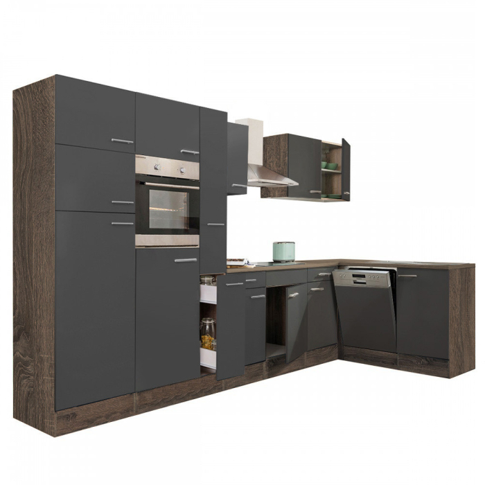 Leziter Unitate de bucătărie de colț Yorki 370 cu congelator superior și frigider [10]