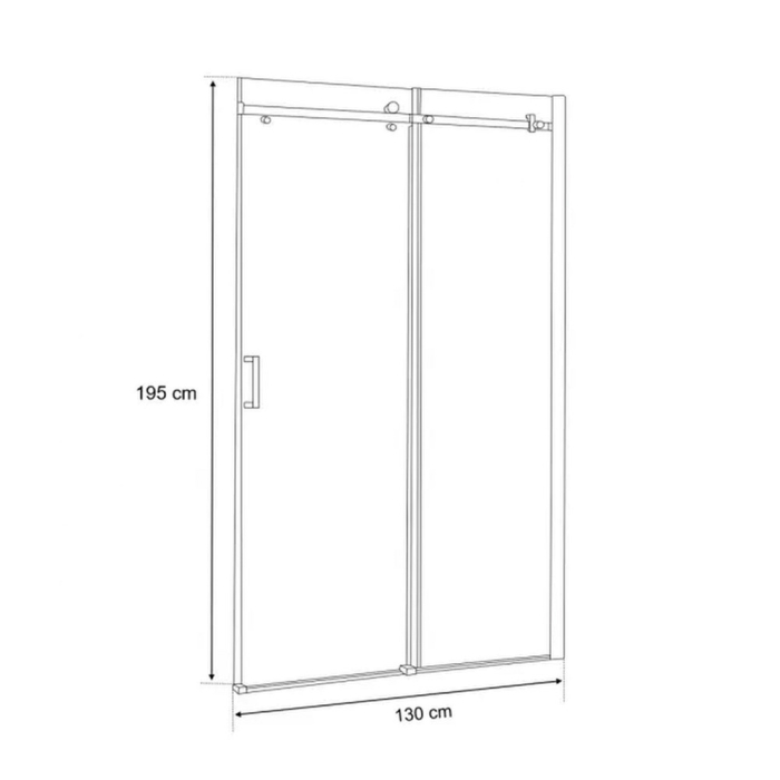 Leziter Ușă de duș Bold cu role 130x195 cm negru [3]