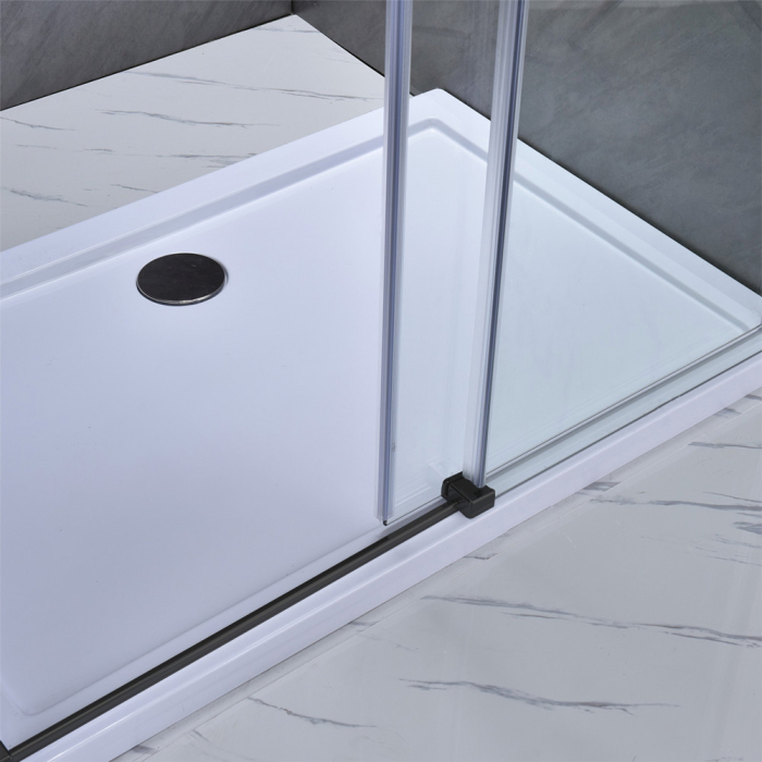 Leziter Ușă de duș Bold cu role 130x195 cm negru [5]