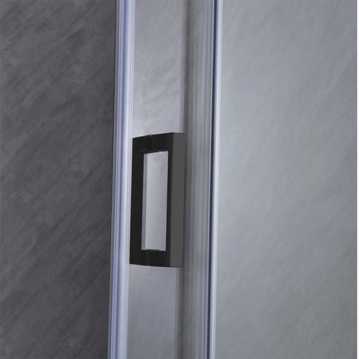 Leziter Ușă de duș Bold cu role 130x195 cm negru [6]