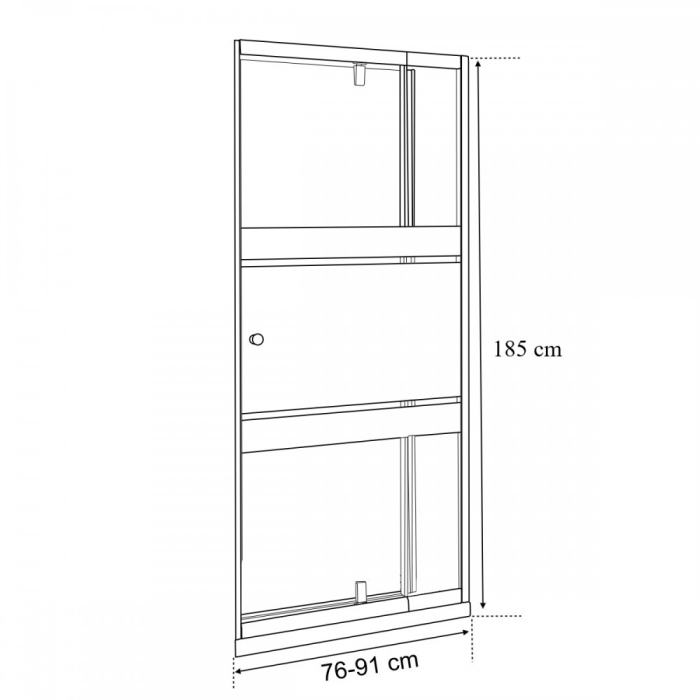 Leziter Ușă de duș reglabilă Flexi-S 76-91x185 cm [10]