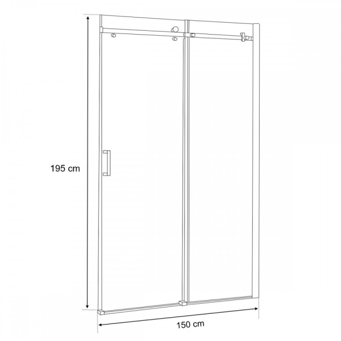 Leziter Ușă de duș tip rulou Bold 150x195 cm [10]
