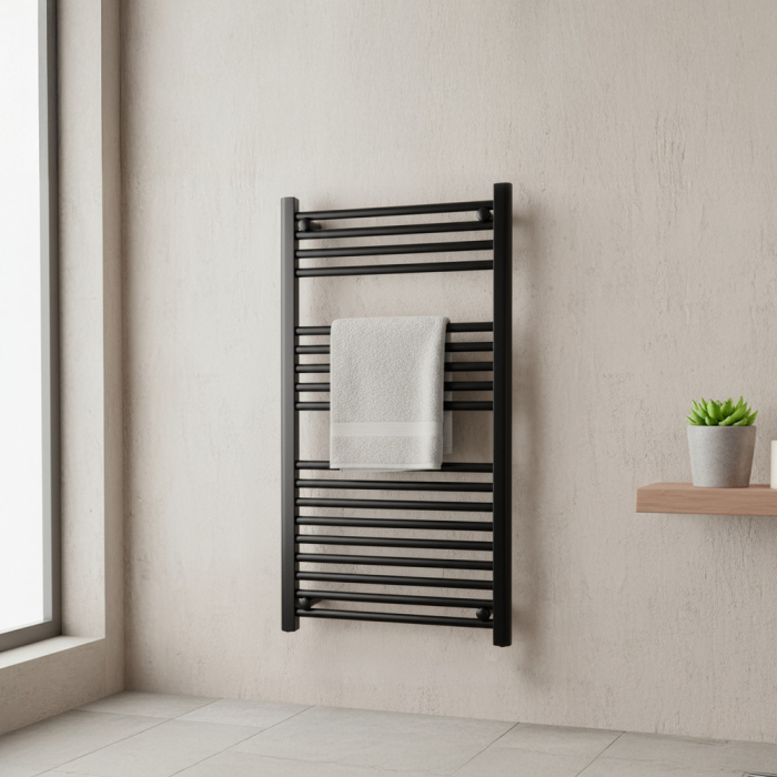 Leziter Uscător de prosoape drept radiator 1000x500 mm negru [2]