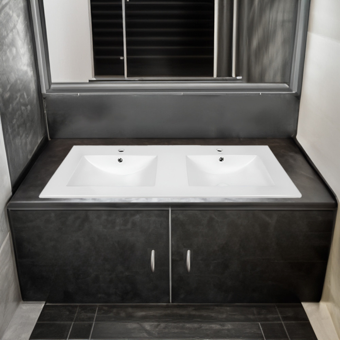 Leziter V956 - Lavoar cu design plat 18x120x46 cm [2]