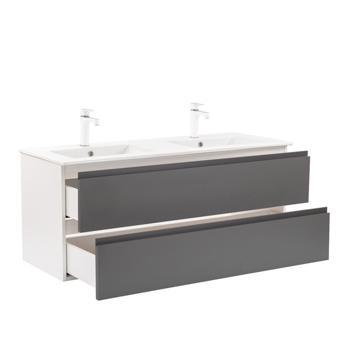 Leziter Vario Pull 120 dulap de bază cu chiuvetă alb-antracit [4]