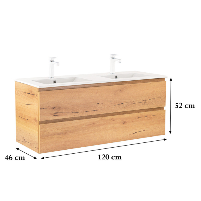 Leziter Vario Pull 120 dulap de bază cu chiuvetă stejar - stejar [3]