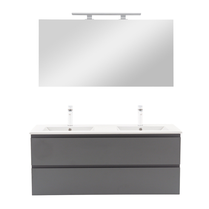 Leziter Vario Pull 120 mobilier de baie complet alb-antracit [4]