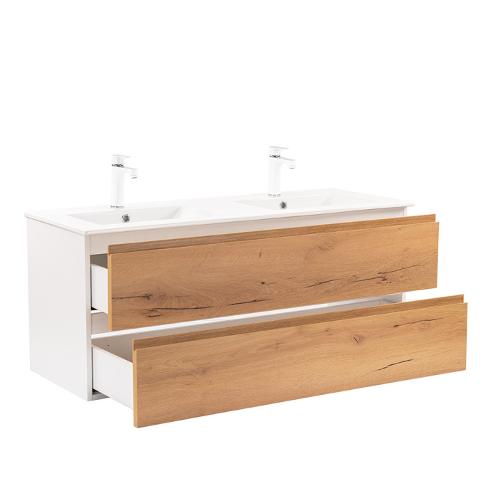 Leziter Vario Pull 120 mobilier de baie complet alb-oraș [5]