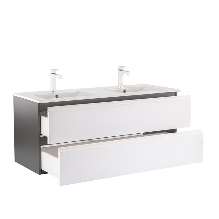 Leziter Vario Pull 120 mobilier de baie complet antracit-alb [5]