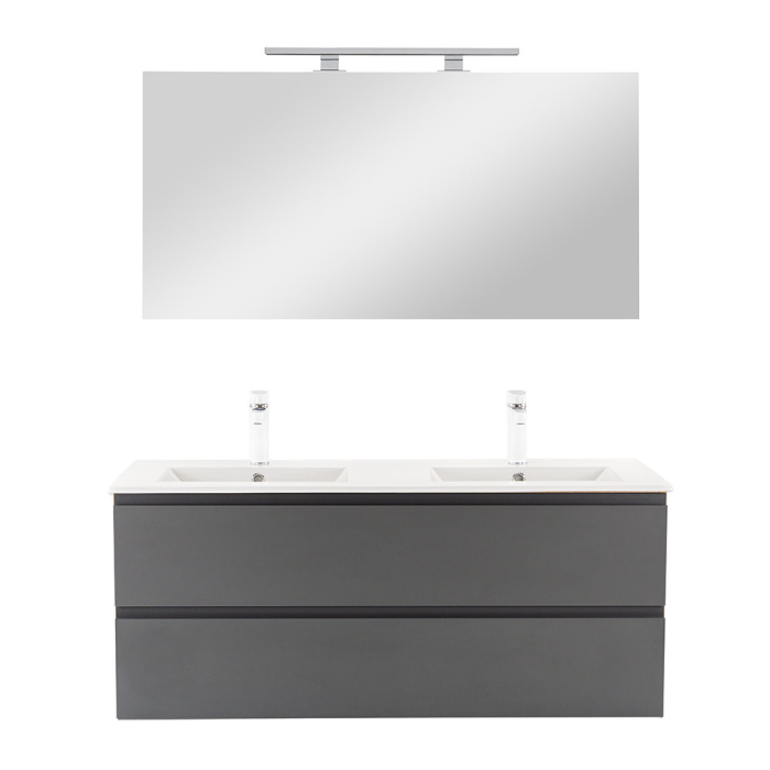 Leziter Vario Pull 120 mobilier de baie complet stejar-antracite [4]