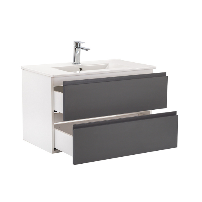 Leziter Vario Pull 80 mobilier de baie complet alb-antracit [5]