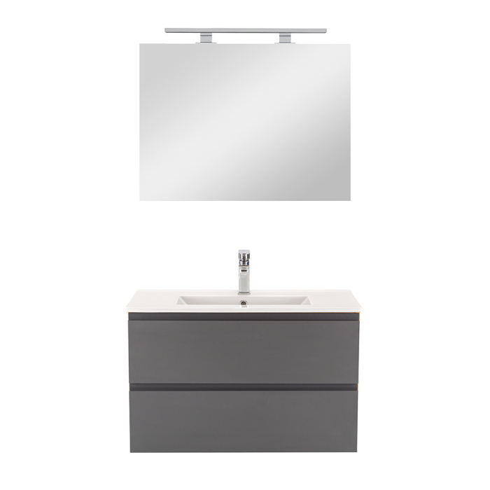 Leziter Vario Pull 80 mobilier de baie complet stejar-antracite [4]