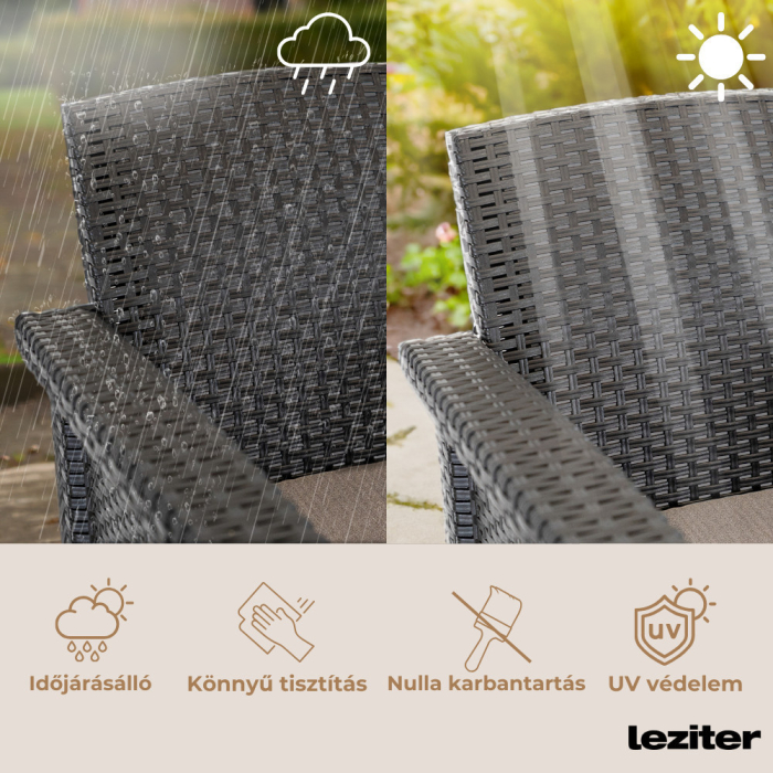 Leziter Venus 4 seater set de mobilier de grădină cappuccino [7]