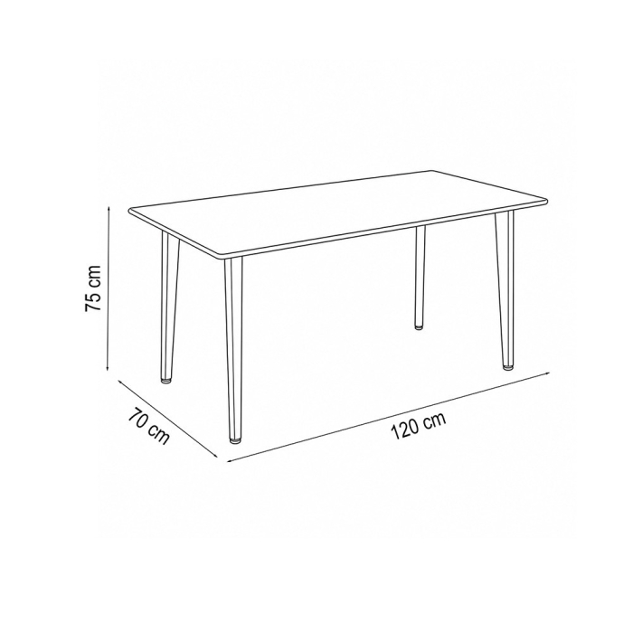 Leziter Verona 120 cm pătrat masa de luat masa alb [3]