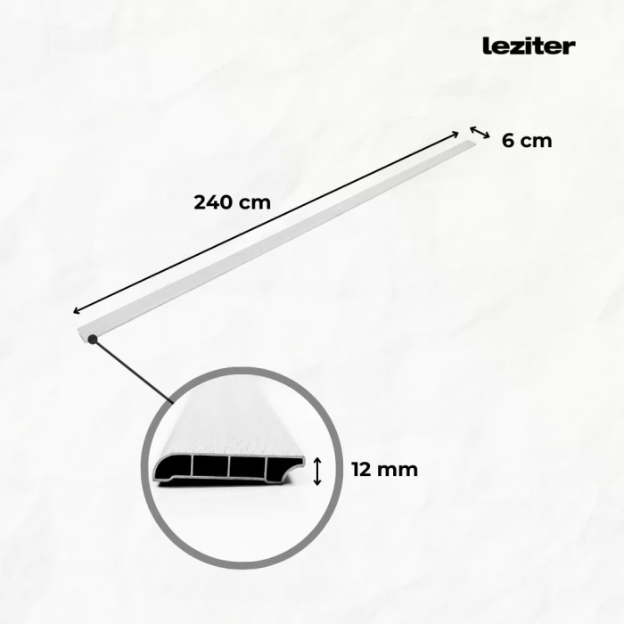 Leziter Vinil SPC margine de podea Serona efect de piatră gri nisip 2400x60x12 mm [2]