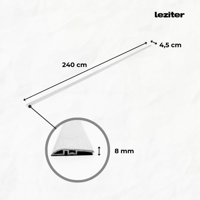 Leziter Vinil SPC nivelare podea Reno efect piatră gri 2400x45x8 mm [2]