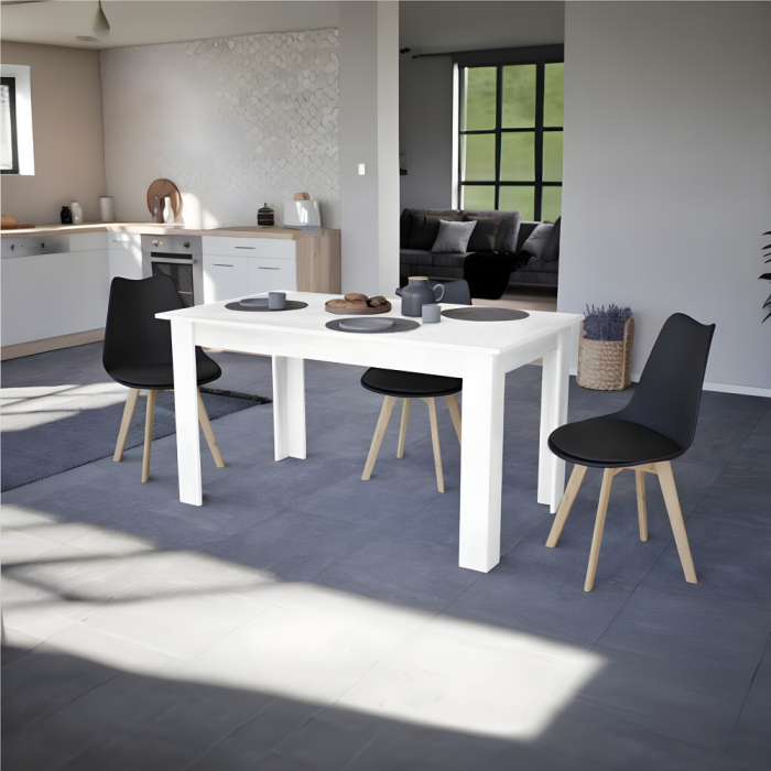 Leziter Yorki Masă de dining standard 140x80 cm alb [3]