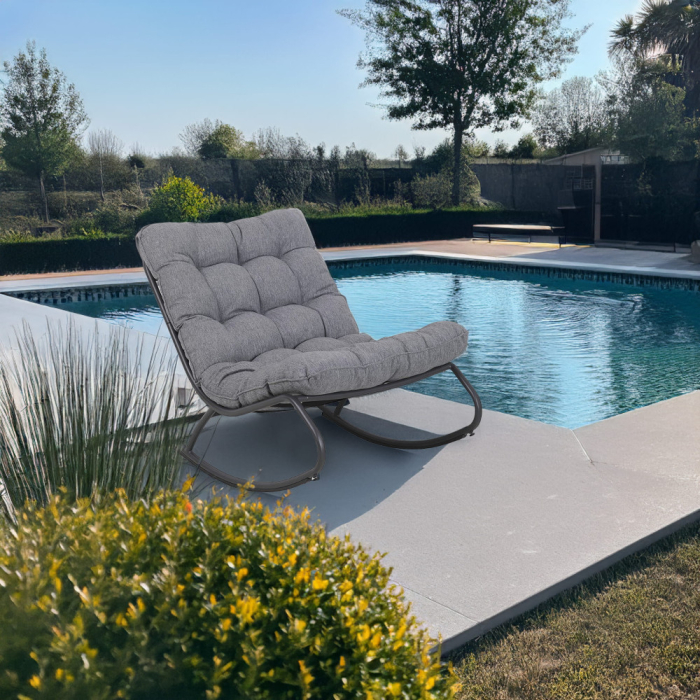 Mirpol Balansoar de grădină Vibe cu pernă gri [2]