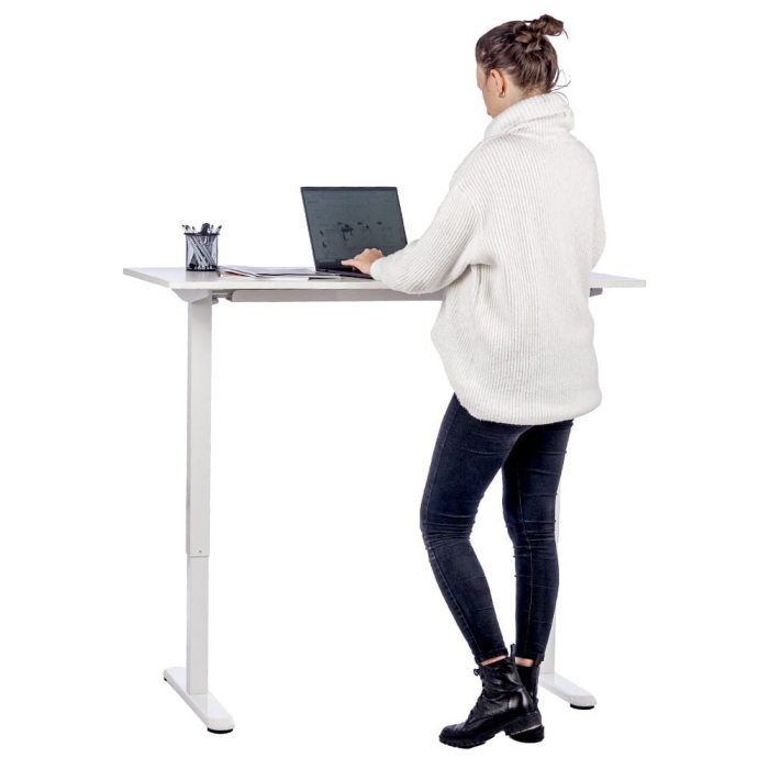 Mirpol Birou cu reglare pe înălțime, 120x60 cm alb [5]