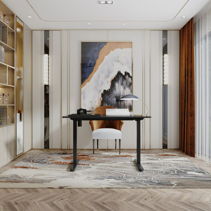 Mirpol Birou cu reglare pe înălțime, 120x60 cm negru [4]