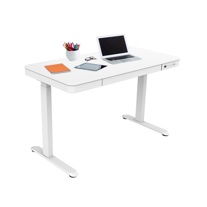 Mirpol Birou VELSEN cu reglare electrică a înălțimii, panou de control 120x60 cm alb [7]