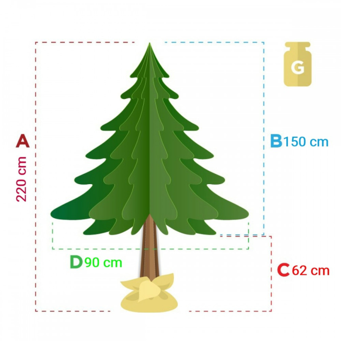 Mirpol Diamento brad artificial 220 cm [8]