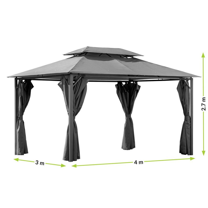 Mirpol Foișor de grădină Tino 3x4 grafit [4]