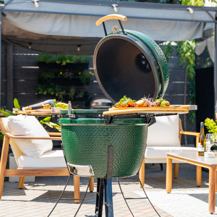 Mirpol Grătar ceramic pentru cărbuni cu rafturi laterale, grilă de 52 cm [3]