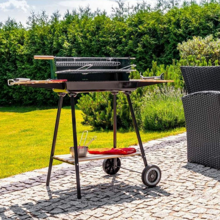 Mirpol Grătar cu cărbune dreptunghiular cu role MIR244 [7]