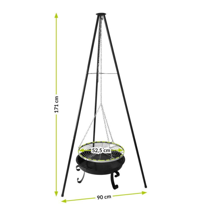 Mirpol Grilaj suspendat cu trepied, cu focar [4]