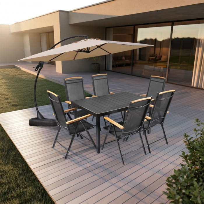 Mirpol IZZY 6 locuri mobilier de gradina set negru asallap [4]