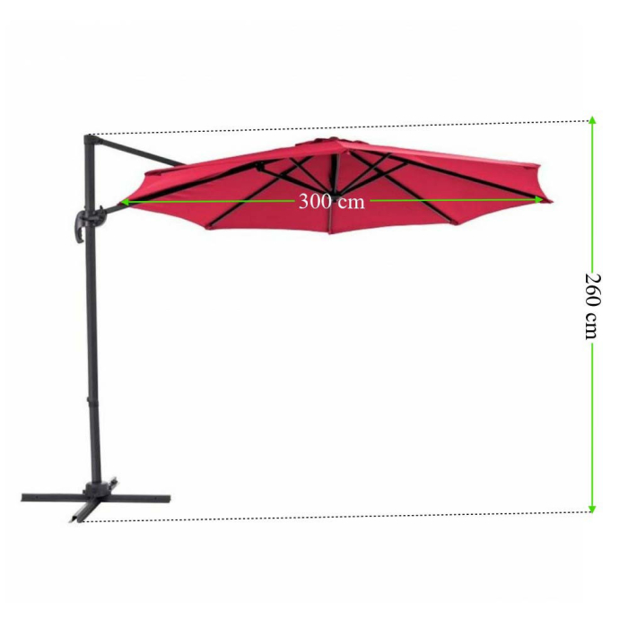 Mirpol Kazuar M Parasol LED, fucsia [10]