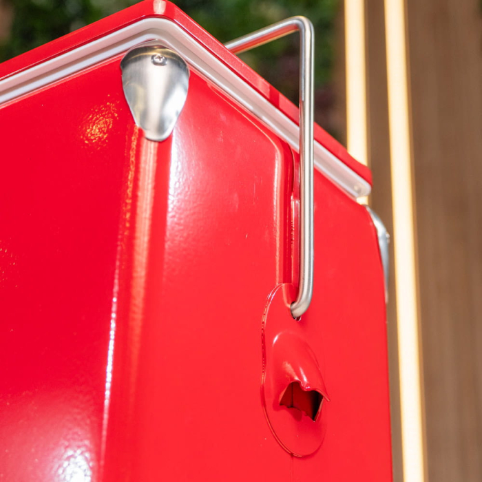 Mirpol Ladă frigorifică retro metalică turistică, 13 L, roșie [7]