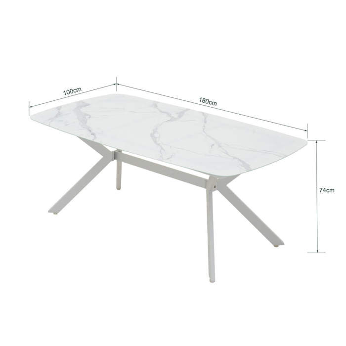 Mirpol Masă de grădină Ballena cu blat de sticlă [5]