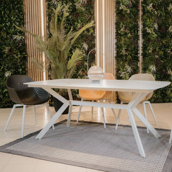 Mirpol Masă de grădină Ballena cu blat de sticlă [6]