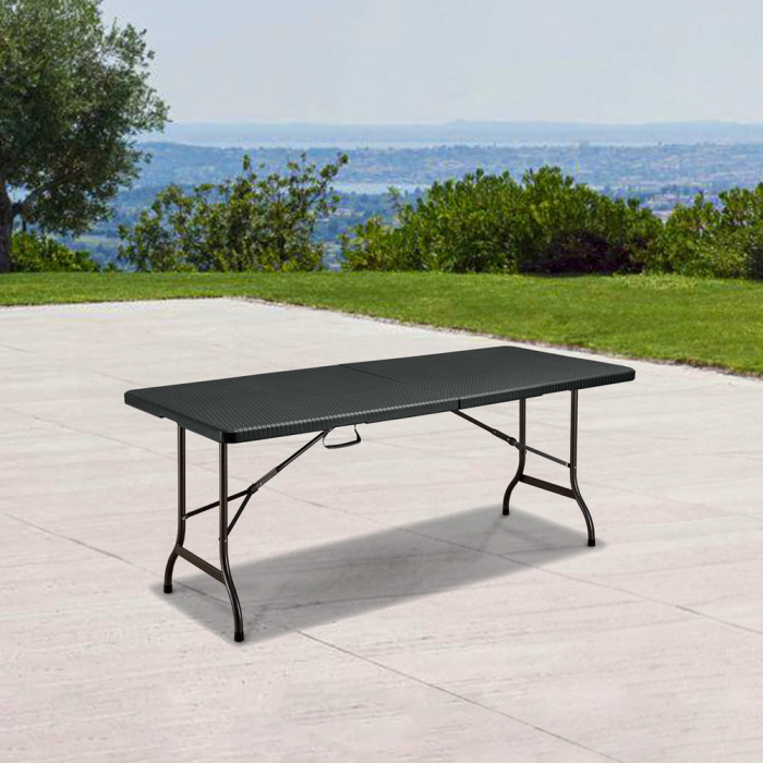 Mirpol Masă de grădină pliabilă neagră, de culoare vibrantă [2]