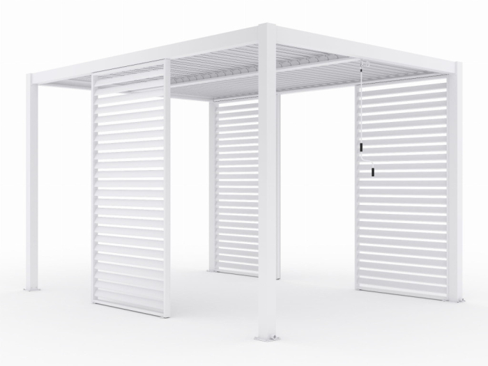 Mirpol Panou lateral cu șipci LUXE (R) 90x218cm până la 3 m alb [3]